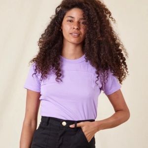 Lavender Big Bud Press Varsity T-Shirt Size P